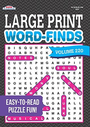 Read Online Large Print Word-Finds Puzzle Book-Word Search Volume 220 - Kappa Books Publishers file in PDF