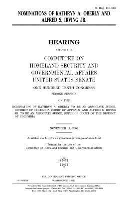 Full Download Nominations of Kathryn A. Oberly and Alfred S. Irving Jr. - U.S. Congress file in ePub