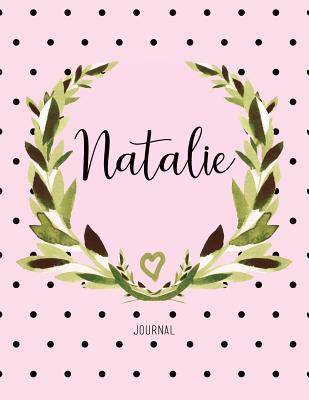Read Natalie Journal: Personalized Name Journal Notebook for Women to Write In, Watercolor Leaves and Polka Dot -  | PDF