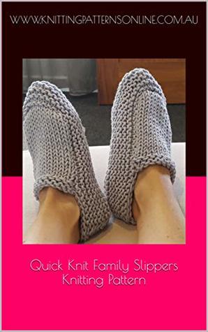 Download Quick knit family slippers knitting pattern - Saxon - Jennifer Lee file in PDF