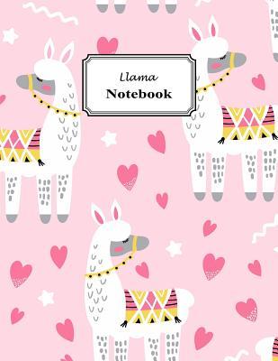 Full Download Llama Notebook: Cute Whimsical Llama Hot Pink Hearts Pastel Pink Background (Journal, Composition Book) Large 8.5 X 11 Inch -  | PDF
