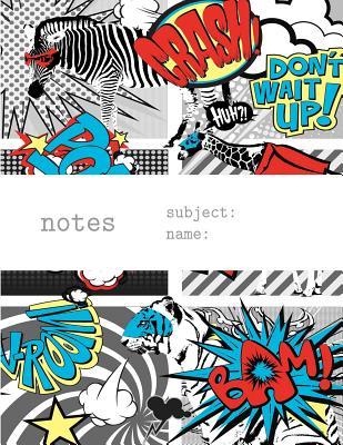 Read Online Notes: Notebook & Journal With Super Hero Animal Pop Art Comic Strip Cartoon Funny Kids Boys Girls Cool Fun Cute Pattern -  file in PDF