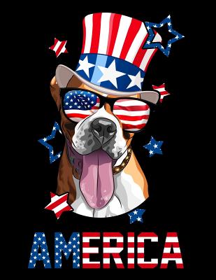 Read Online America: German Boxer - Composition Book 150 pages 8.5 x 11 in. - Wide Ruled - Writing Notebook - Lined Paper - Soft Cover - Plain Journal - 4th of July - Independence Day -  | PDF